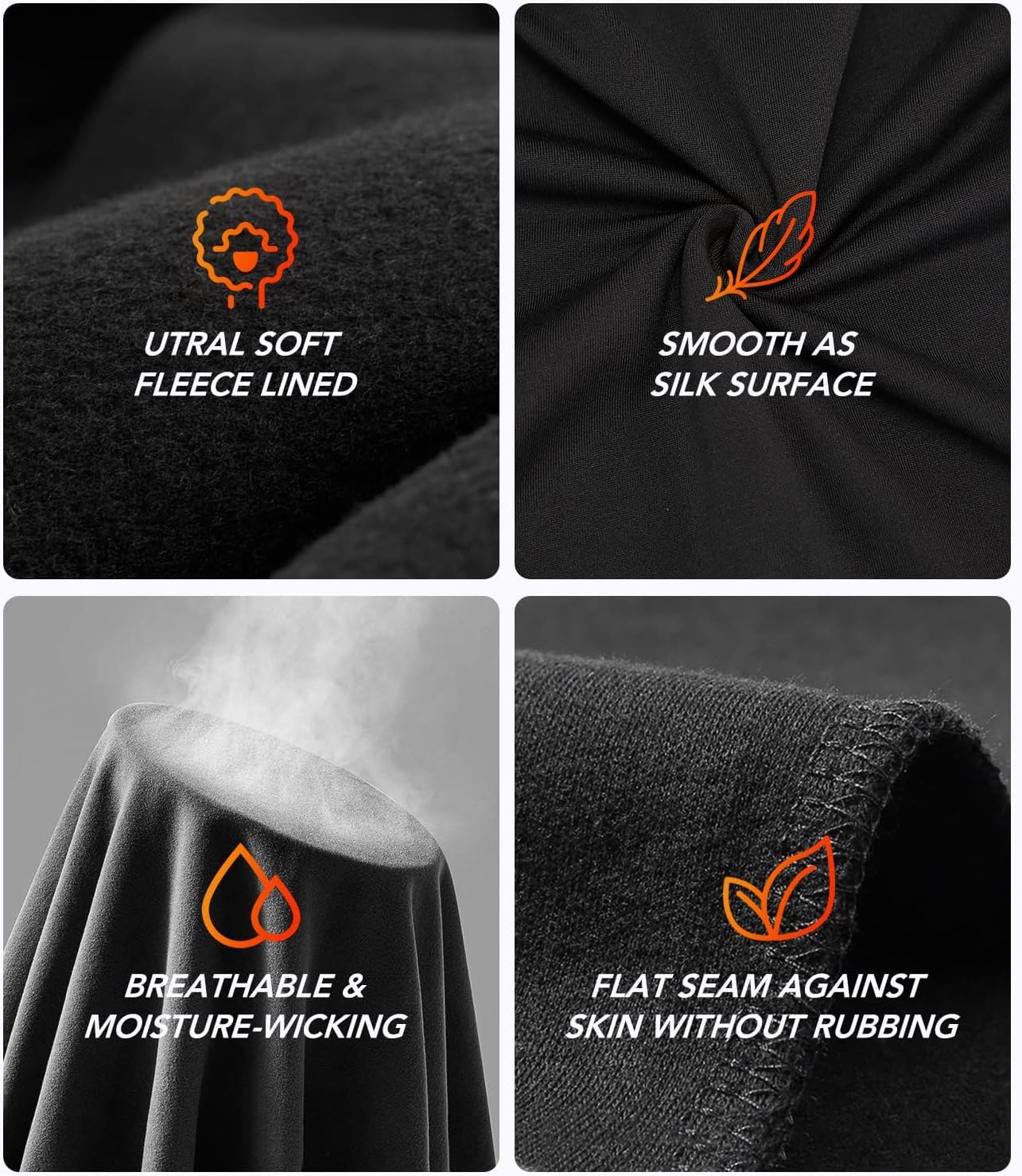 Thermal Underwear for Men Long Johns Set Fleece Lined Winter Cold Weather