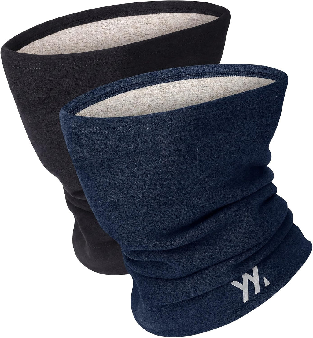 YANIKY Winter Neck Warmer, Wool Neck Gaiter Fleece Scarf, Windproof Face Cover Mask for Men Women