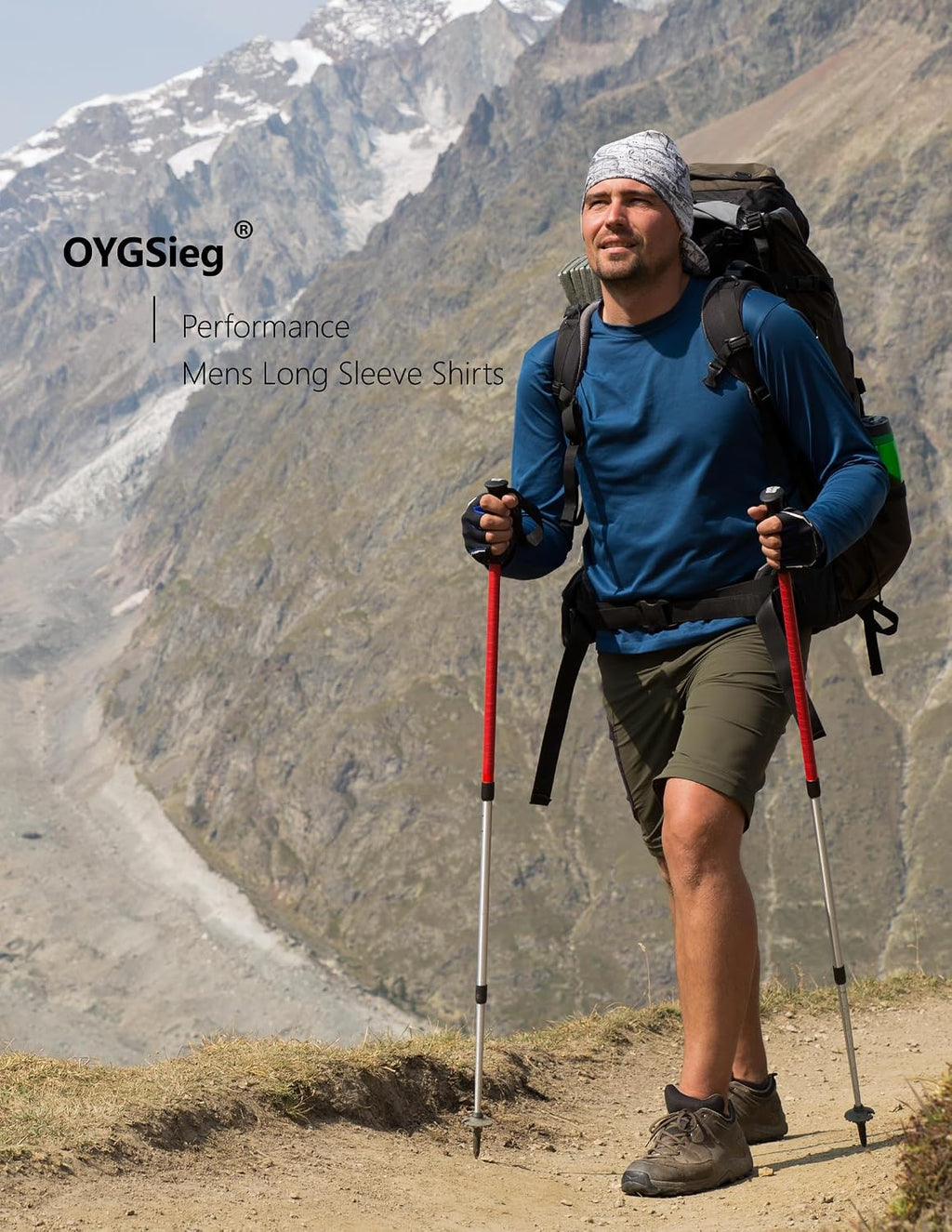 OYGSieg 6/7 Pack Men's Quick Dry Long Sleeve UPF50+ Sun Shirts