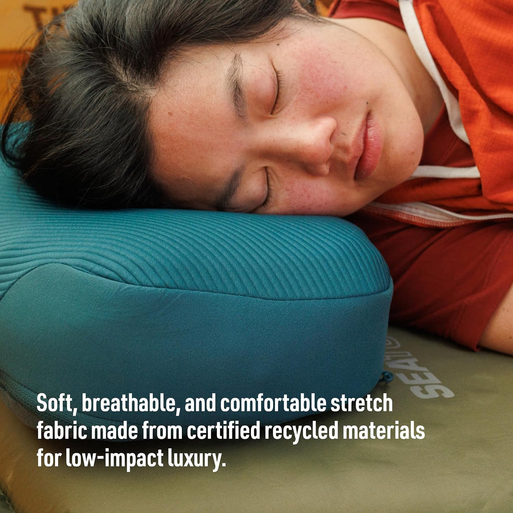 Sea to Summit Memory Lux Inflatable Foam Pillow, X-Large, Mediterranean