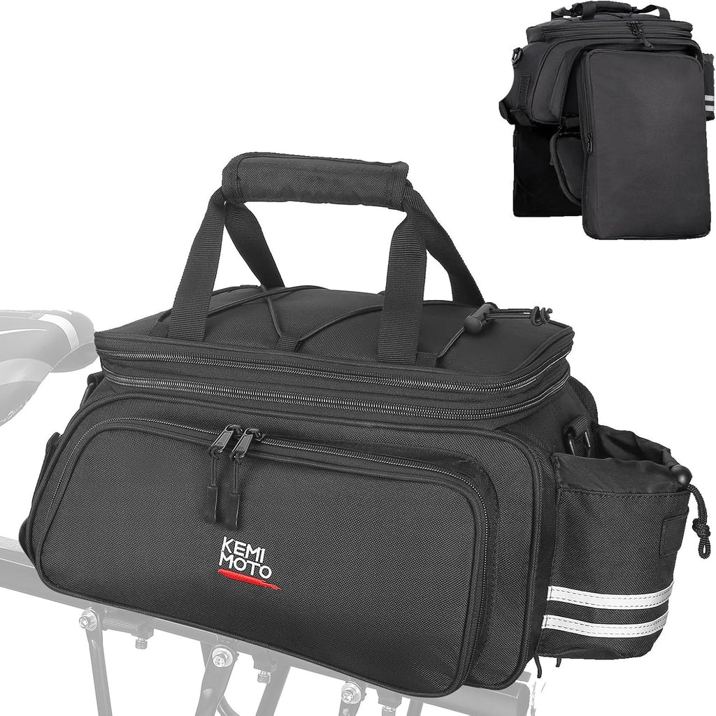 KEMIMOTO Bike Rear Rack Bag eBike Trunk Bag Expandable 20L Bicycle Pannier