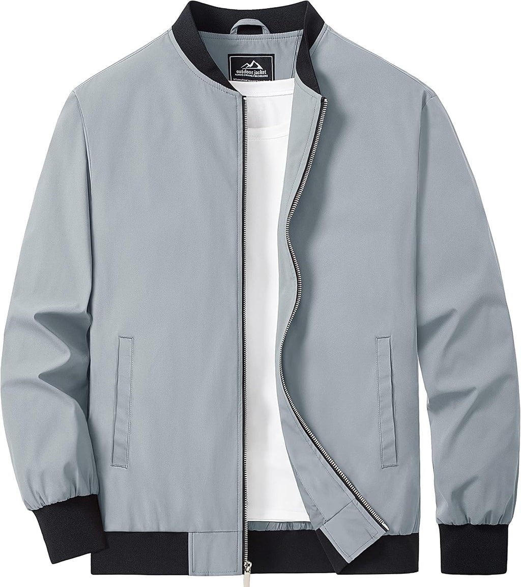 MAGCOMSEN Men's Bomber Jacket Lightweight Full Zip Windbreaker Jackets
