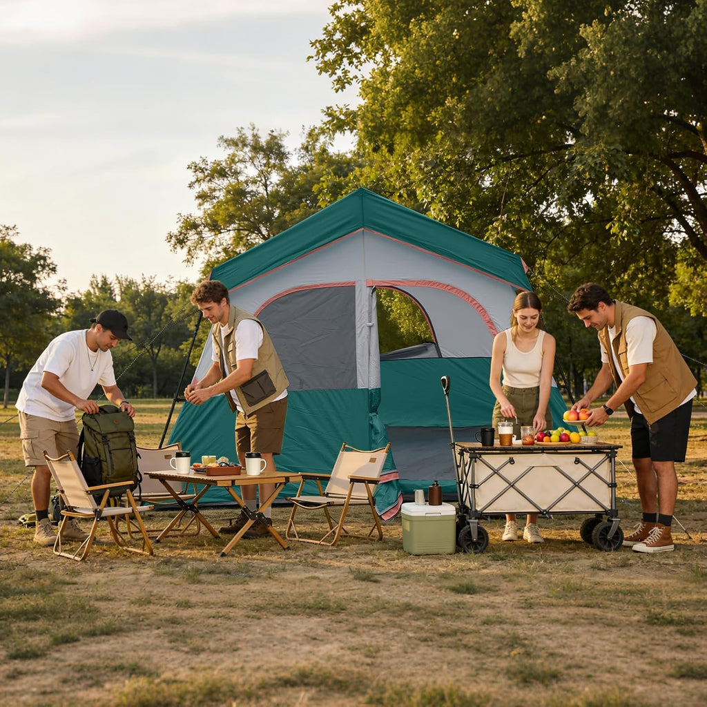 HG 6-8 Person Camping Tent Waterproof Family Cabin Tent for Camping