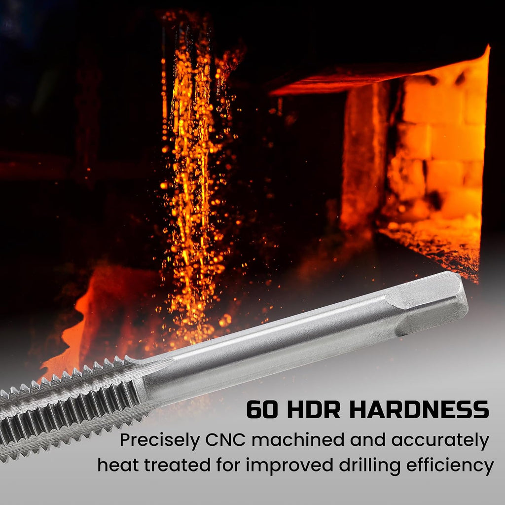 Anfrere 40pcs Metric Tap and Die Set, Metric Standard Rethreading Tool Kit