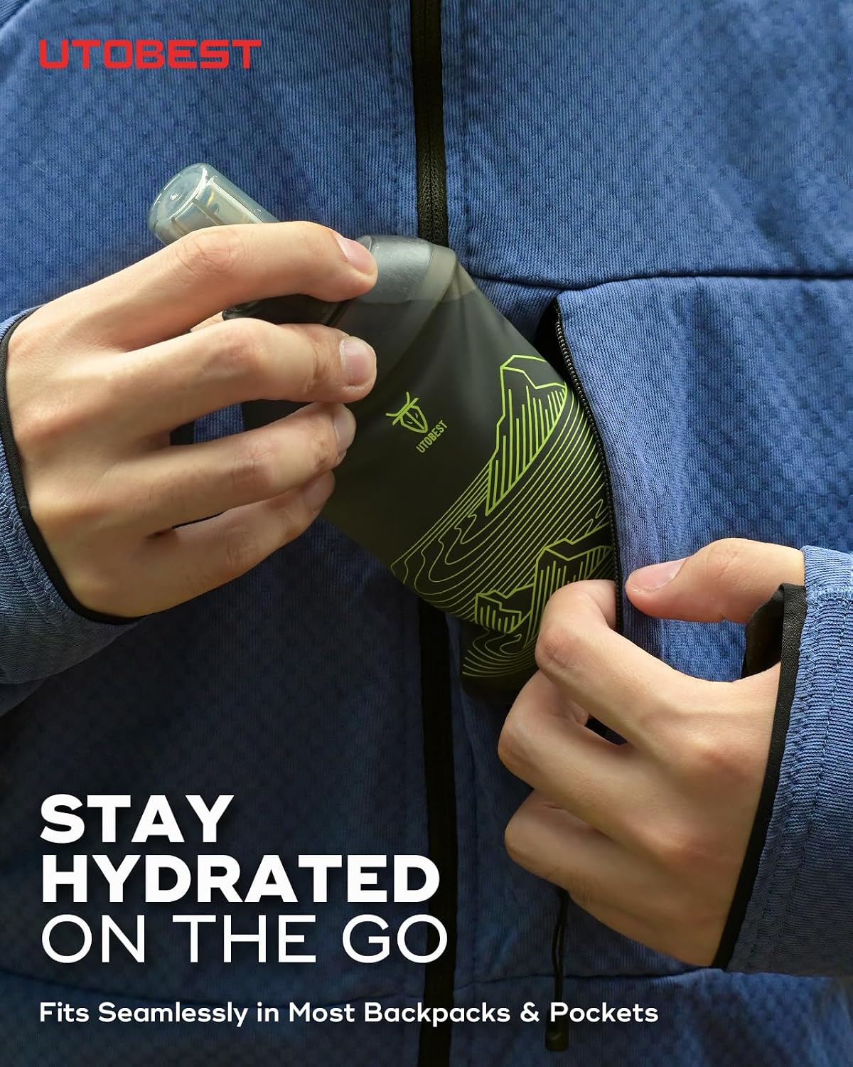 UTOBEST Soft Flask 200ml Collapsible Running Water Bottles