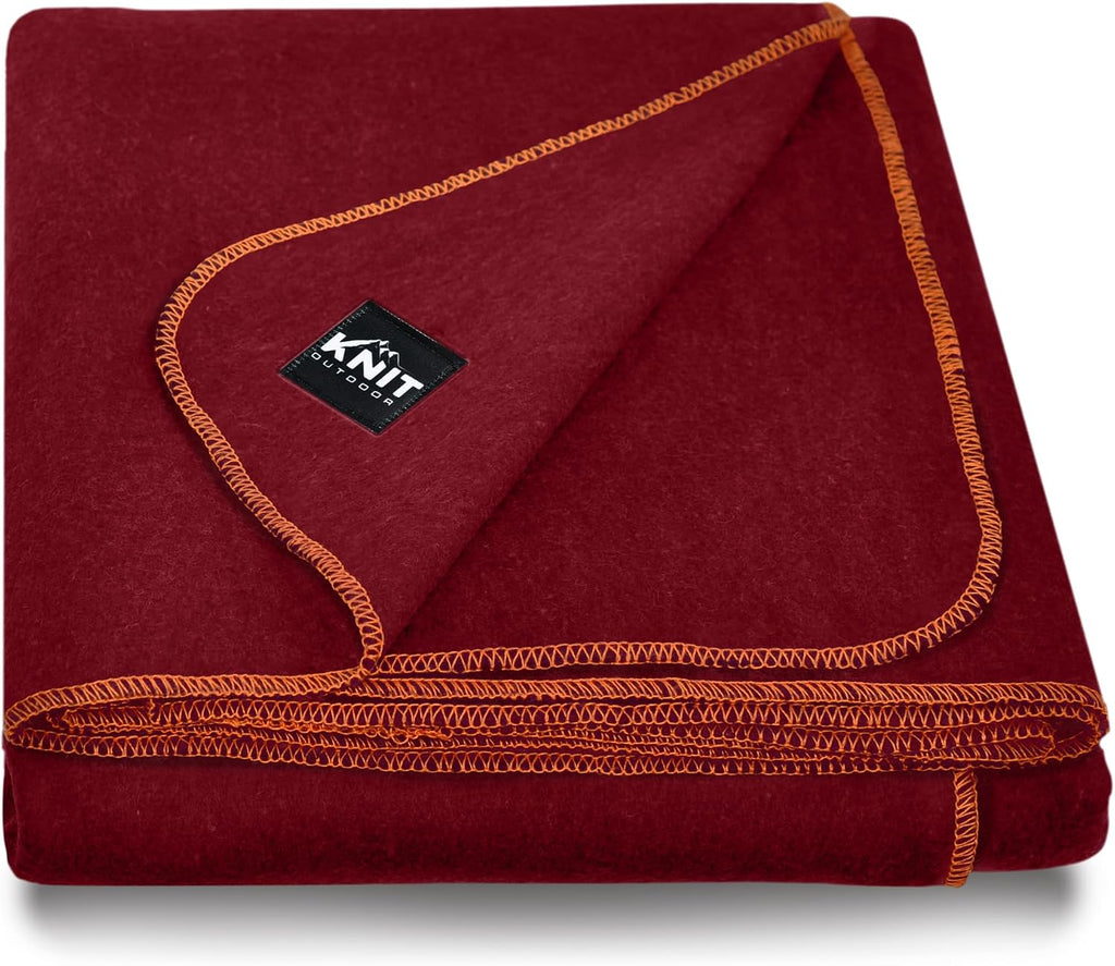 Large Military Wool Blanket - Warm & Thick Emergency Survival Blanket Great for Camping, Outdoors, Sports Events, Picnics, 4.5 lbs, 64" x 88" (Charcoal)