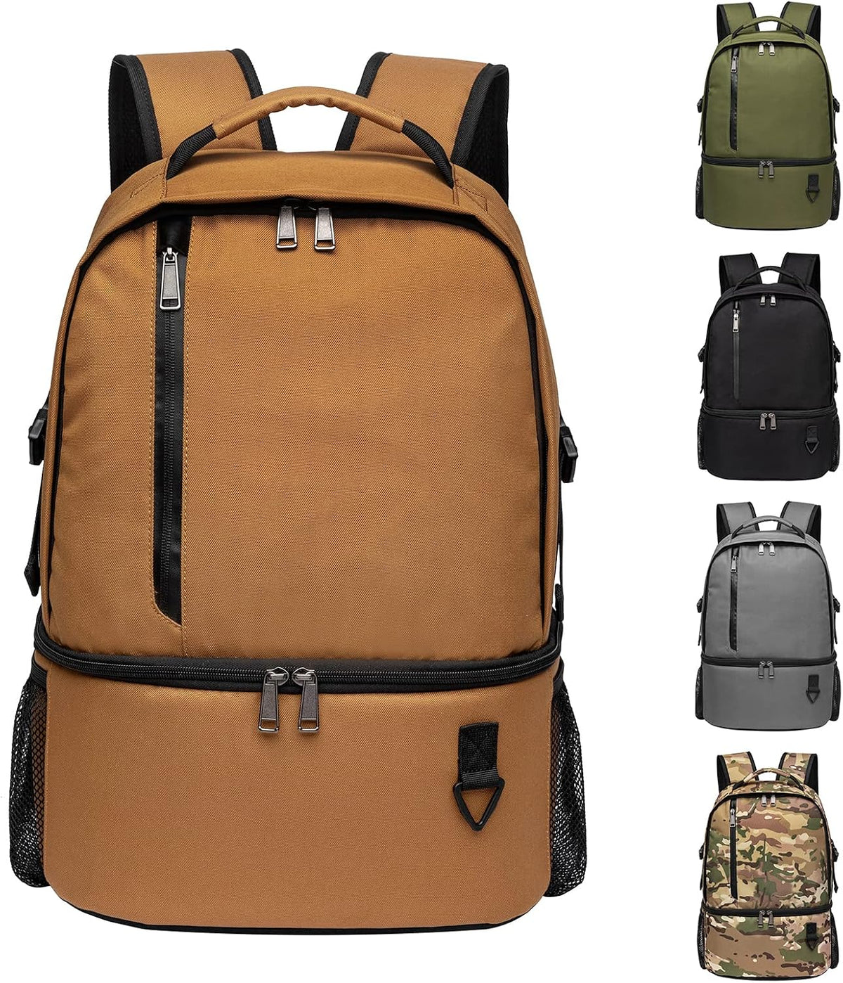 TUGUAN Dual Compartment Cooler Backpack Insulated 16Cans Lunch Box Backpack