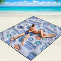 WIWIGO Beach Blanket Mat Waterproof Sandproof for 2-8 Adults Quick Drying