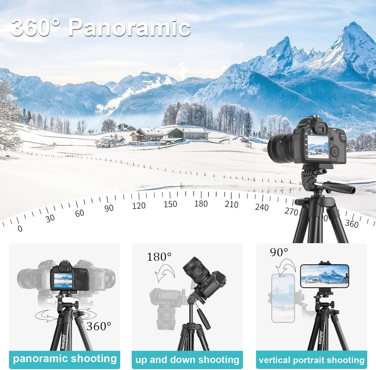 71 Inch Lightweight Tripod for Camera & Phone with Wireless Remote