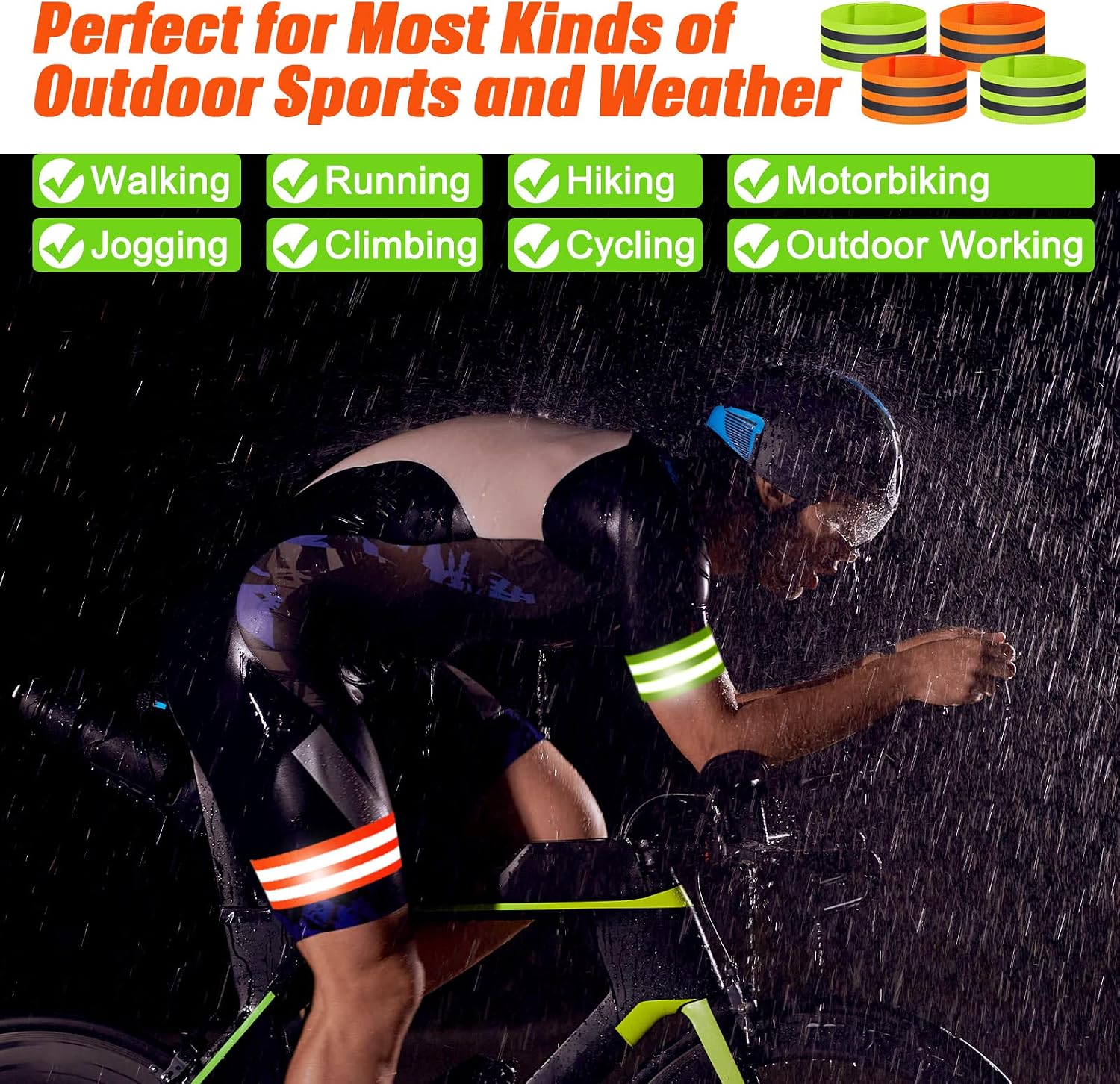 Zubehe Reflective Bands 48 Pieces, Reflector Tape Straps