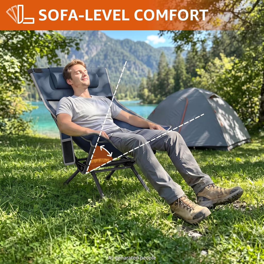Ultralight Rocking Camping Chair Portable Swinging Moon Chair