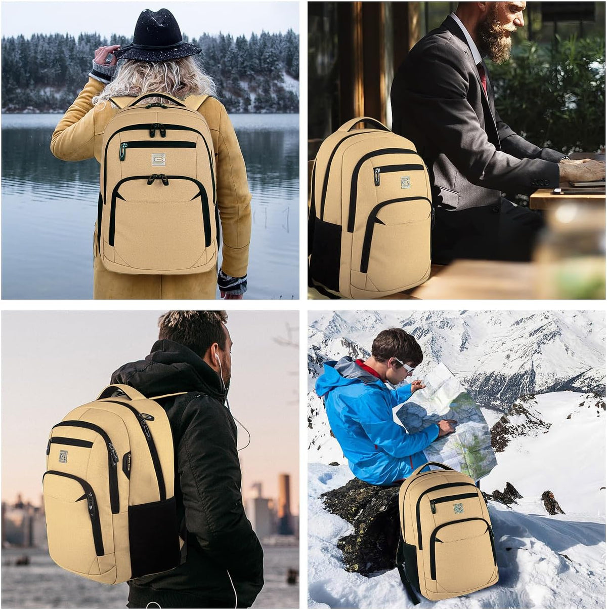 Volher Laptop Backpack,Business Travel Anti Theft Slim College Backpack