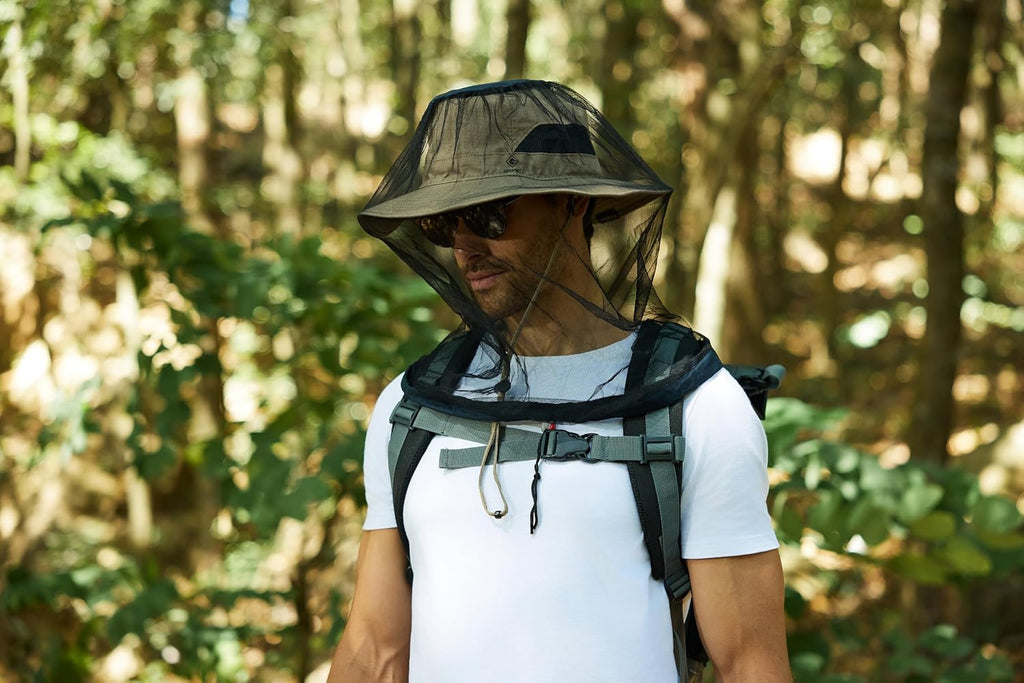 2 Pack Mosquito Head Net Mesh for Hiking & Outdoors,Bug Face Netting over Hat Adults Gnat Fly Insect Midge Protection