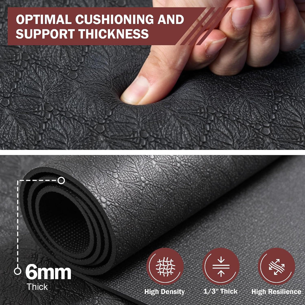 Stepwaver Extra Large Exercise Mat, 6'x4'/ 7'x5'/ 8'x5'/ 9'x5'/10'x5' (6mm)