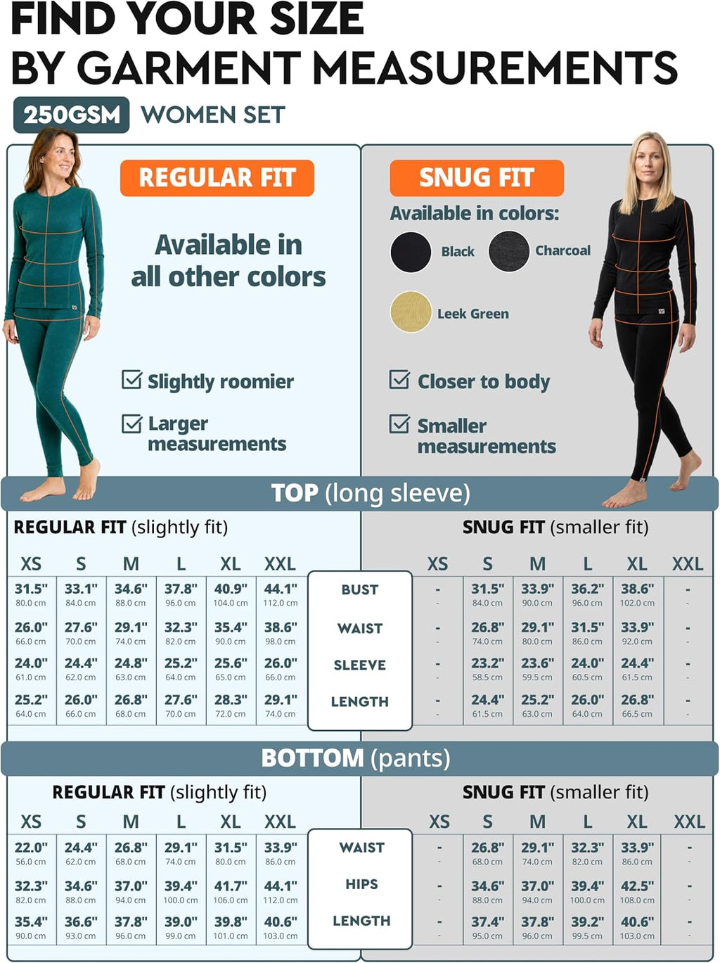 100% Merino Wool Base Layer Set Women - Thermal Underwear Long Johns PJs