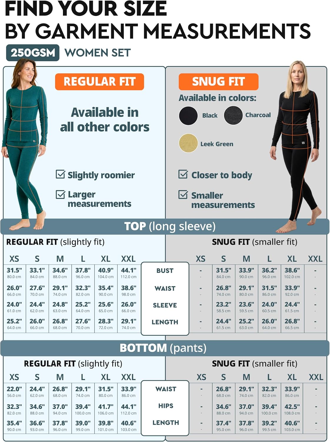 100% Merino Wool Base Layer Set Women - Thermal Underwear Long Johns PJs