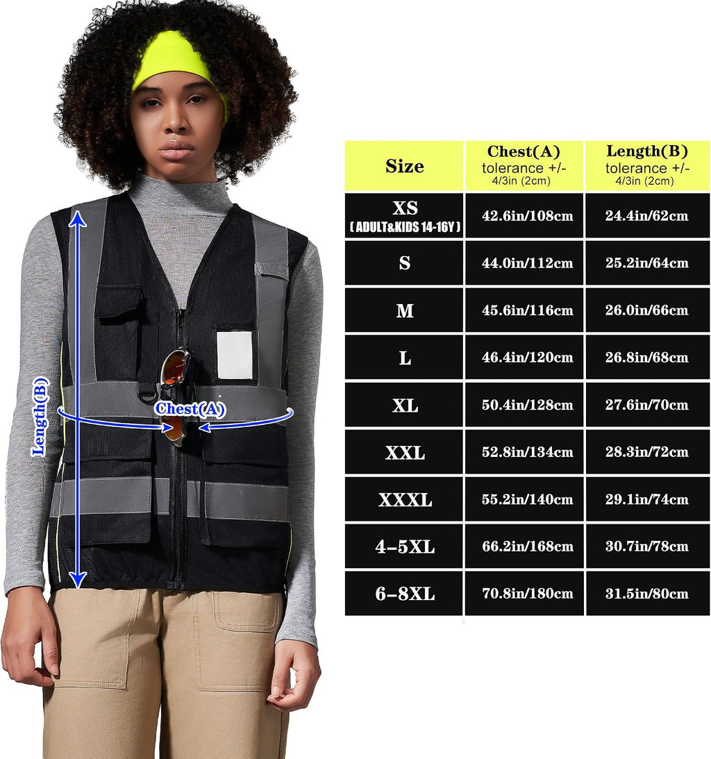 A-SAFETY High Visibility Reflective Safety Vest Customize Logo (XS-8XL)