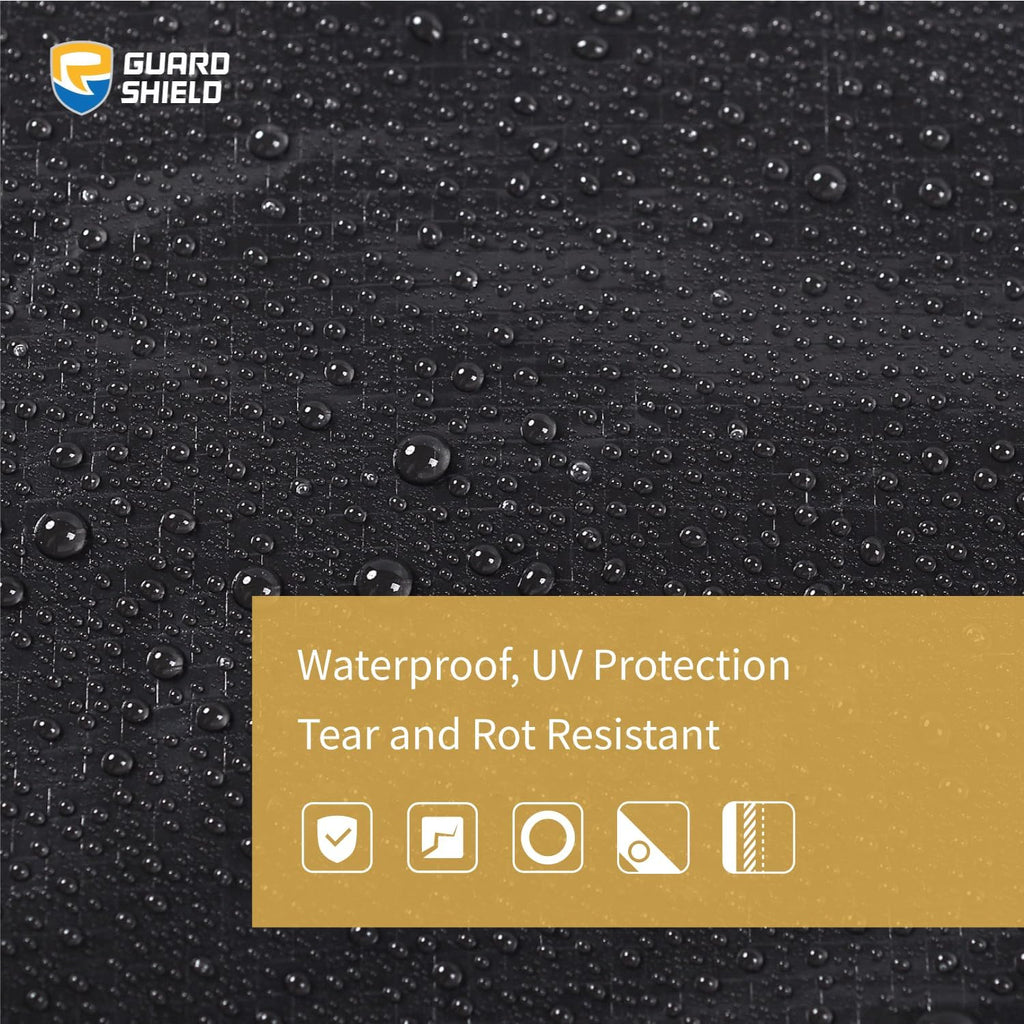 GUARD SHIELD Black Tarp Waterproof 12x20 Feet All Purpose 7mil Tarps