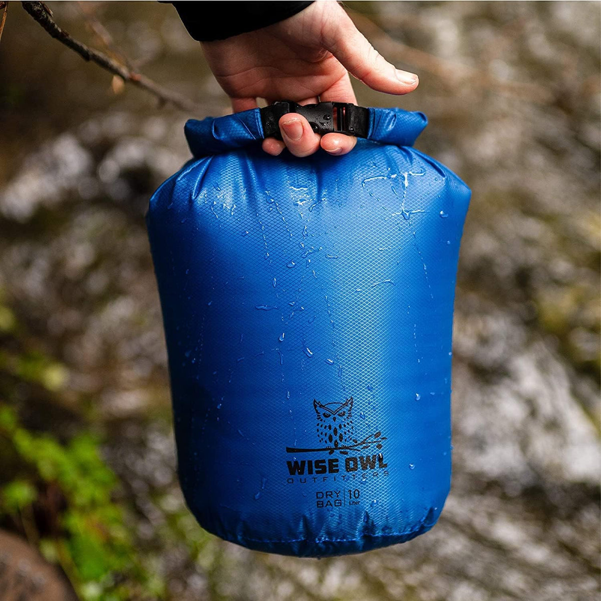 Wise Owl Outfitters Waterproof Dry Bag 3-Pack – Lightweight & Airtight 5L/10L/20L Small & Large Dry Bags for Kayaking, Beach, Travel, Boating, Hiking