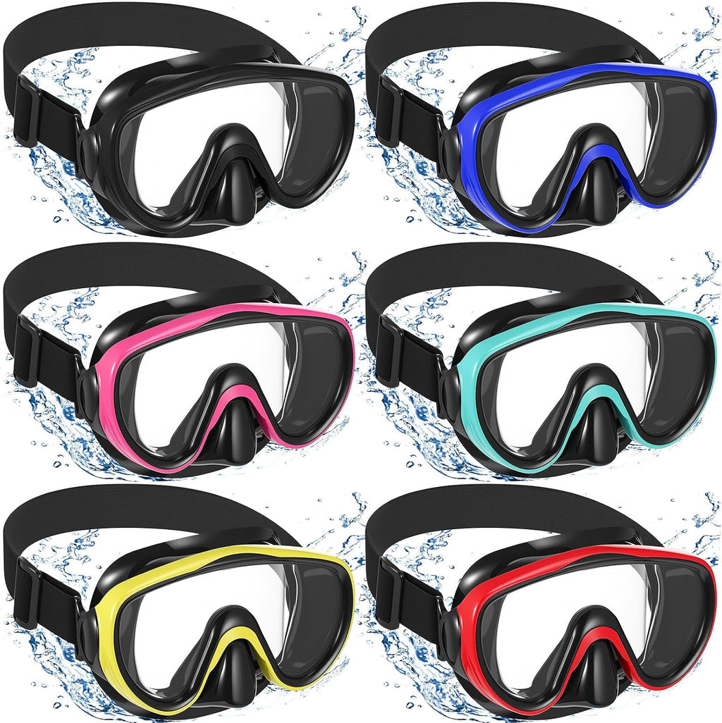 Relaxweex 6 PCS Swim Goggle Adult with Nose Cover for Adult
