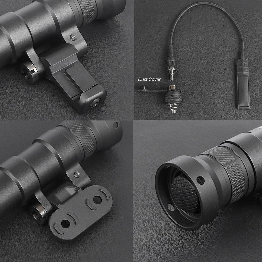 NOBUHIRO NOB#340A 540 Lumens Tactical Flashlight, 2 Rotating Base, 2 Switches