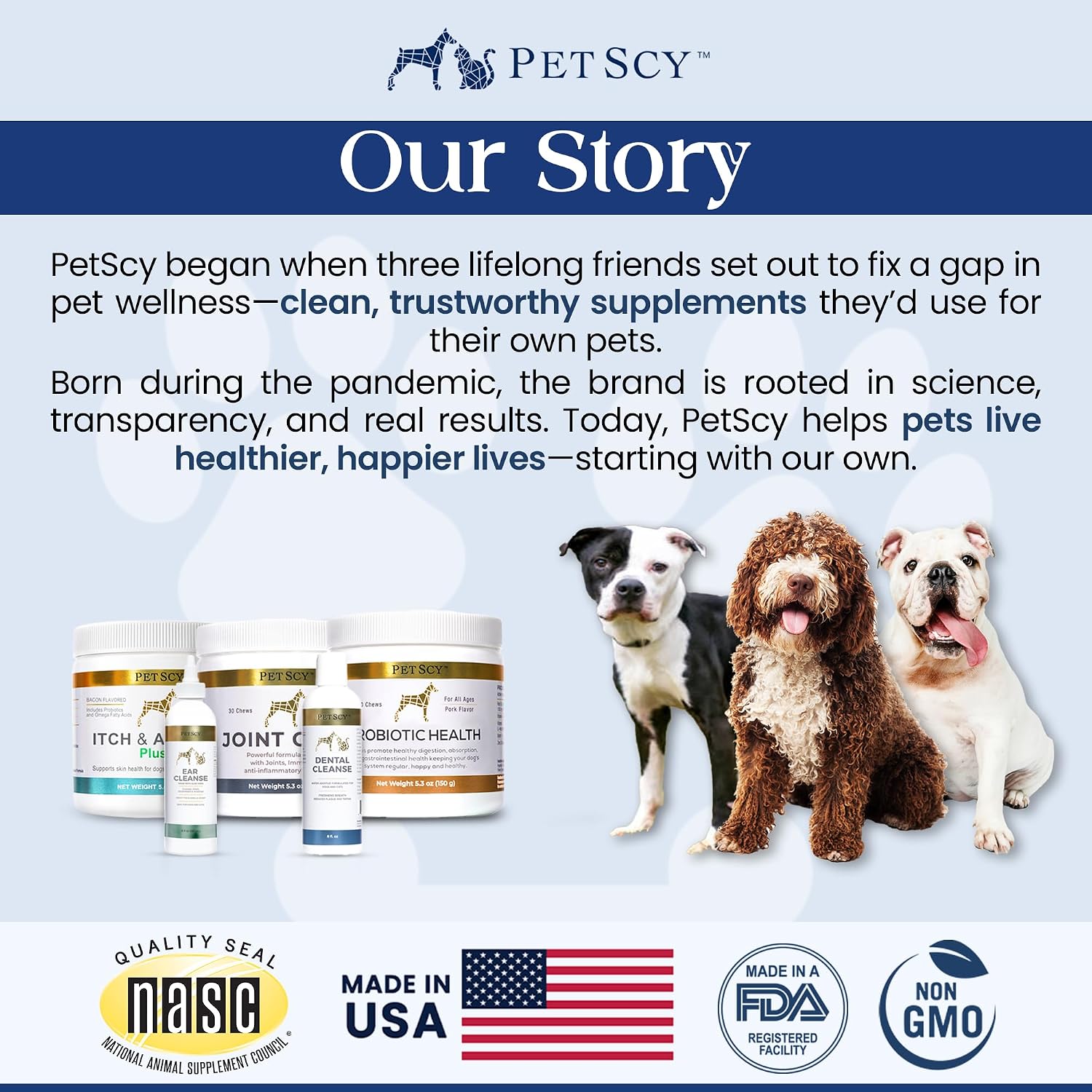 Petscy - Dental Cleanse, All-Natural Cat & Dog Tartar Remover for Teeth, Cat & Dog Water Additive for Dental Care, Suitable for All Ages, Breeds & Sizes, 8 Oz