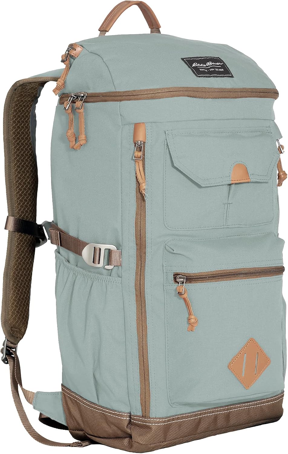 Eddie Bauer Bygone Backpack Retro Design Laptop Sleeve Travel Work Hiking Durable Nylon 25L Terracotta