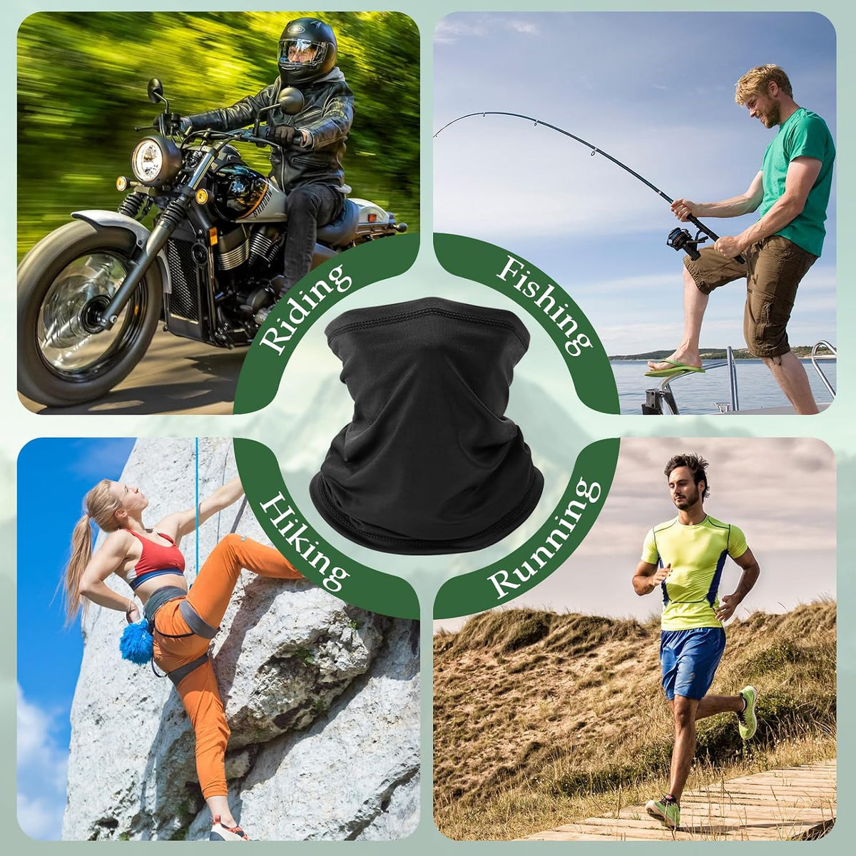 PAETAE 6 Pack Neck Gaiter, Gator Summer UV Dust Mask Cooling Neck Gaiters