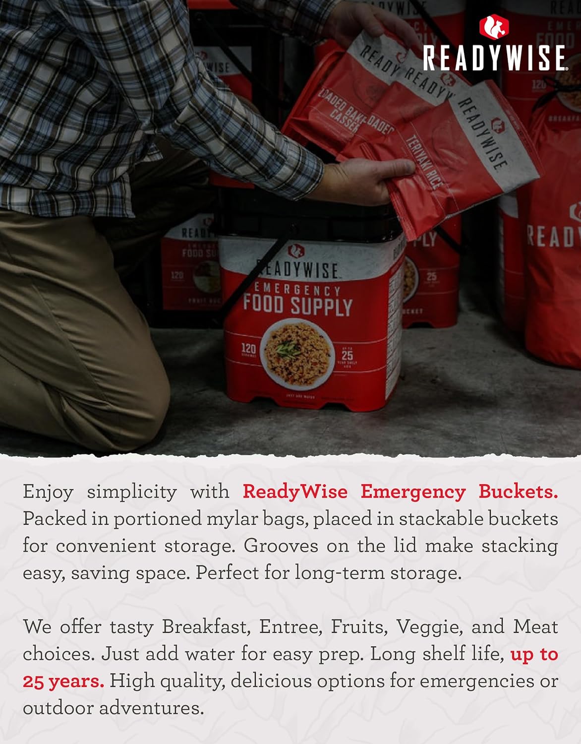 READYWISE Emergency Food Survival Supply 84 Servings, Gluten Free Bucket