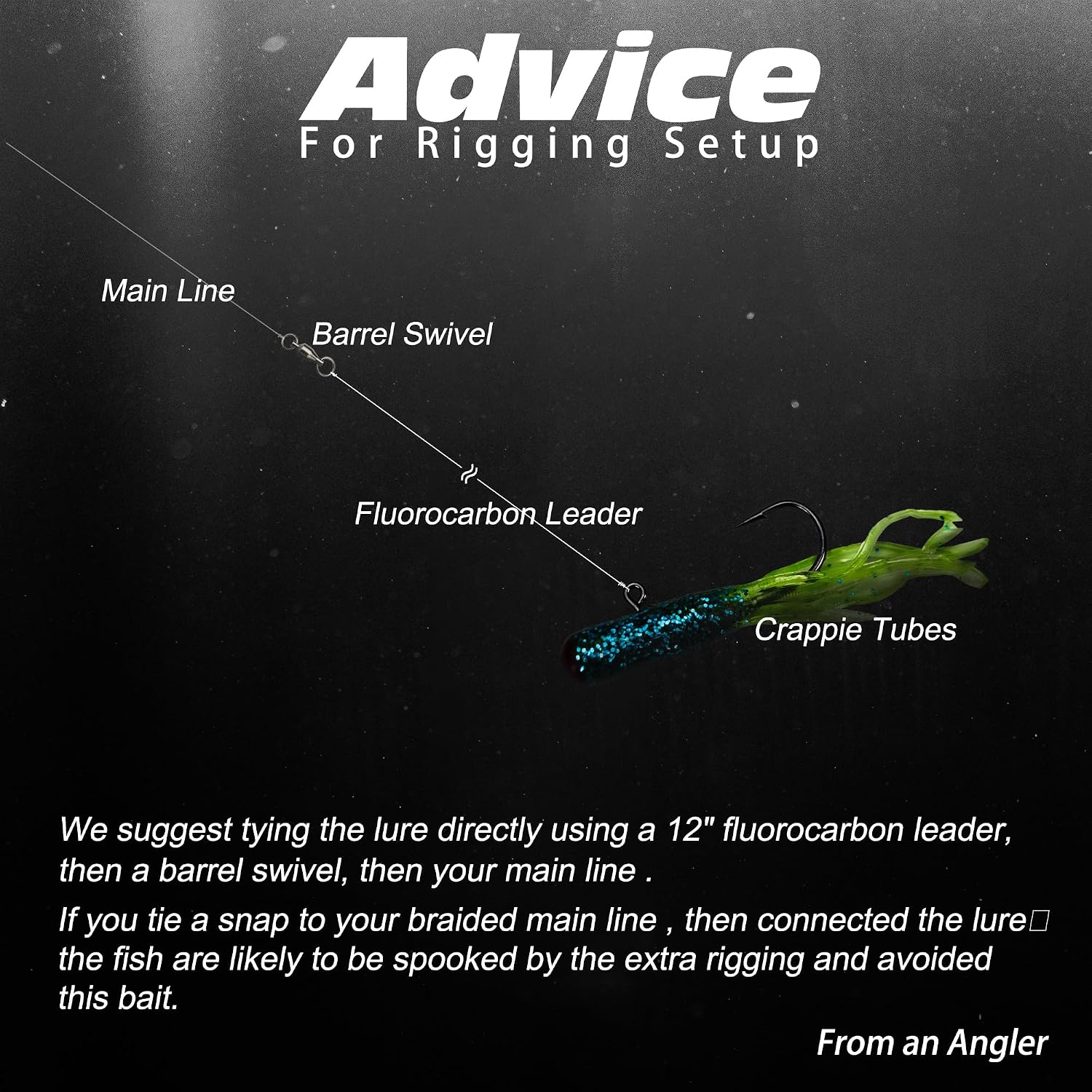 Crappie Tube Lures Jig Heads Soft Plastic Baits Worms Kit