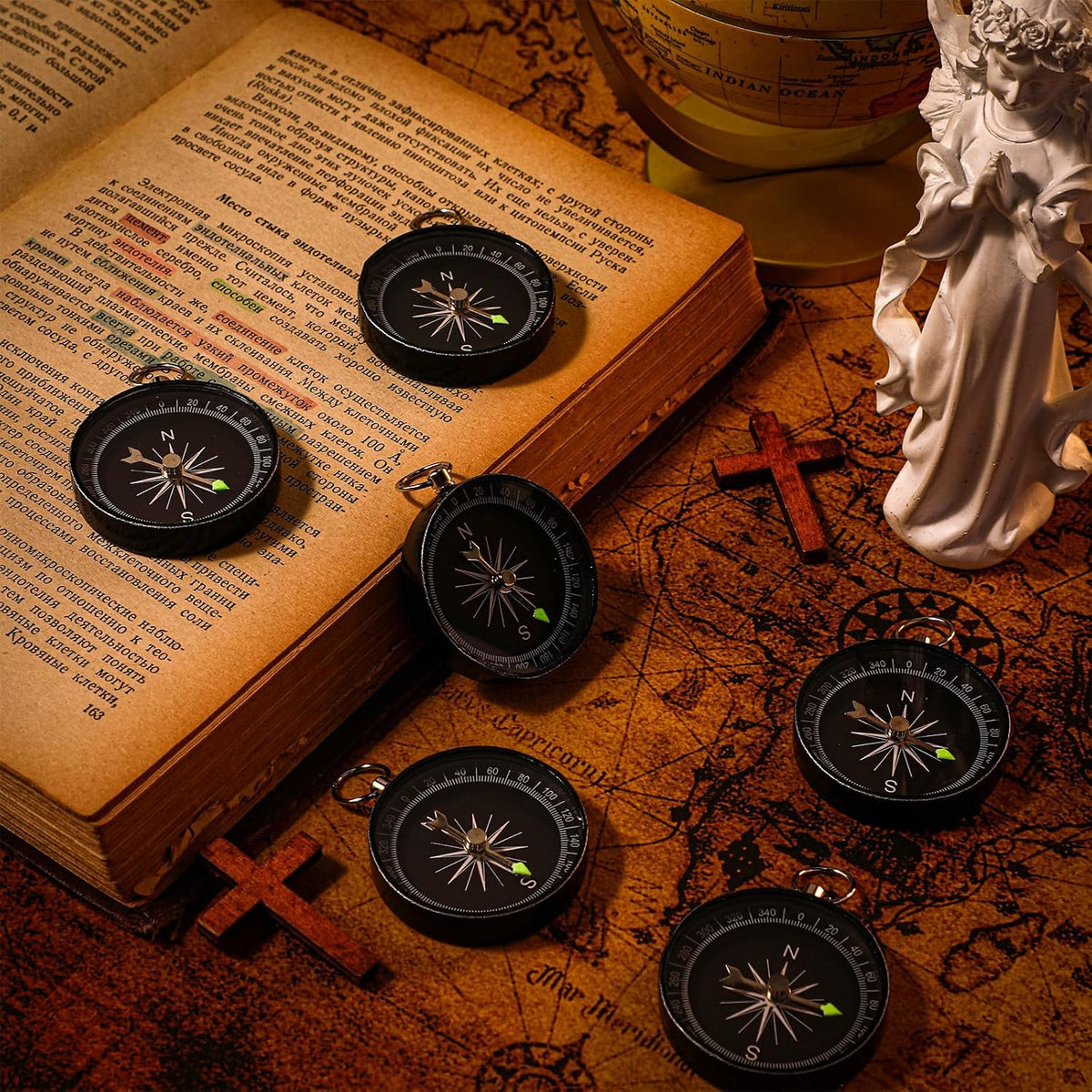 Relaxweex Christian Gifts Bulk, Engraved Bible Verses Compass