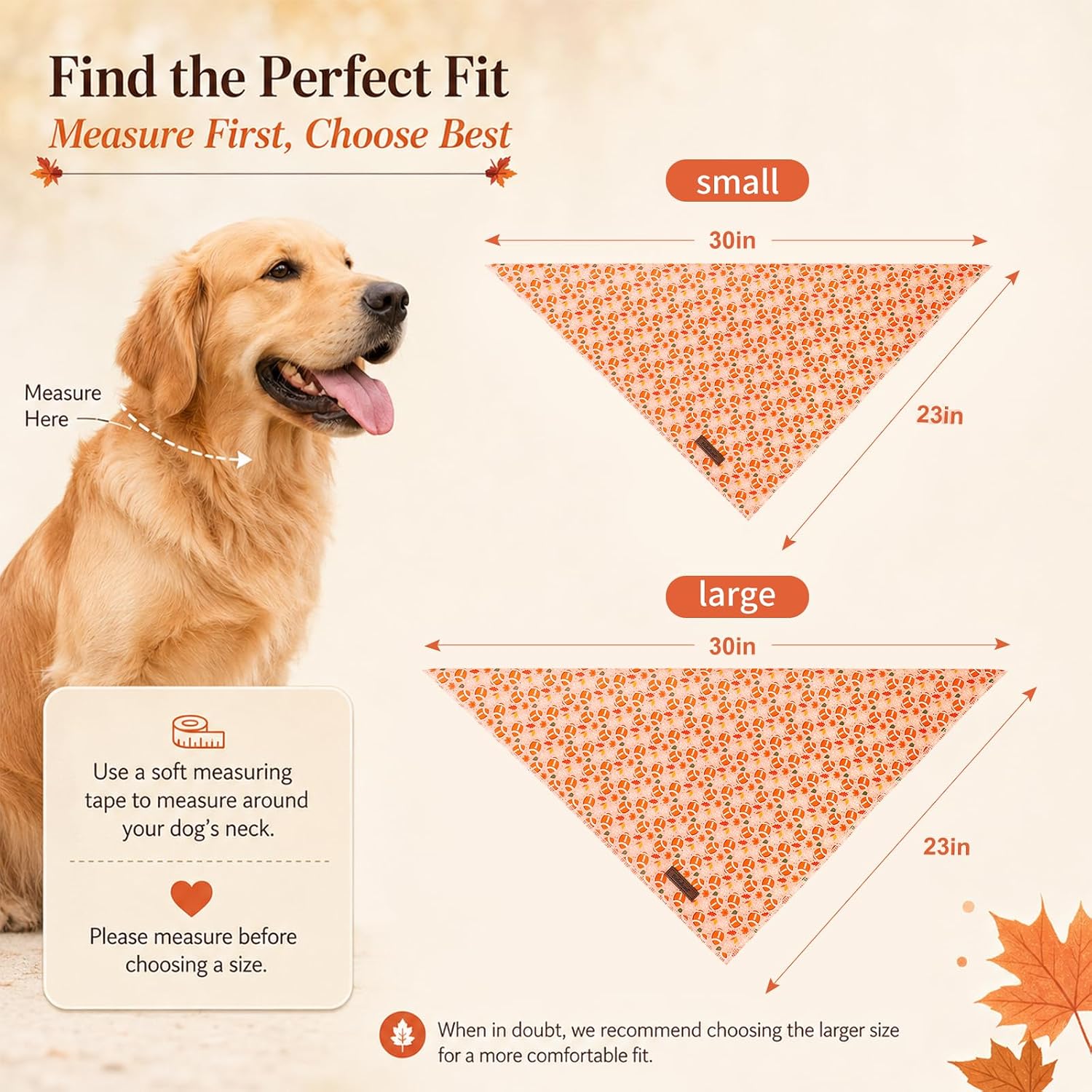 Fall Dog Bandanas Girl Boy American Football Cotton Washable Comfortable Triangle Dog Scarf Adjustable Pet Bib Kerchief for Small Medium Large Dogs L