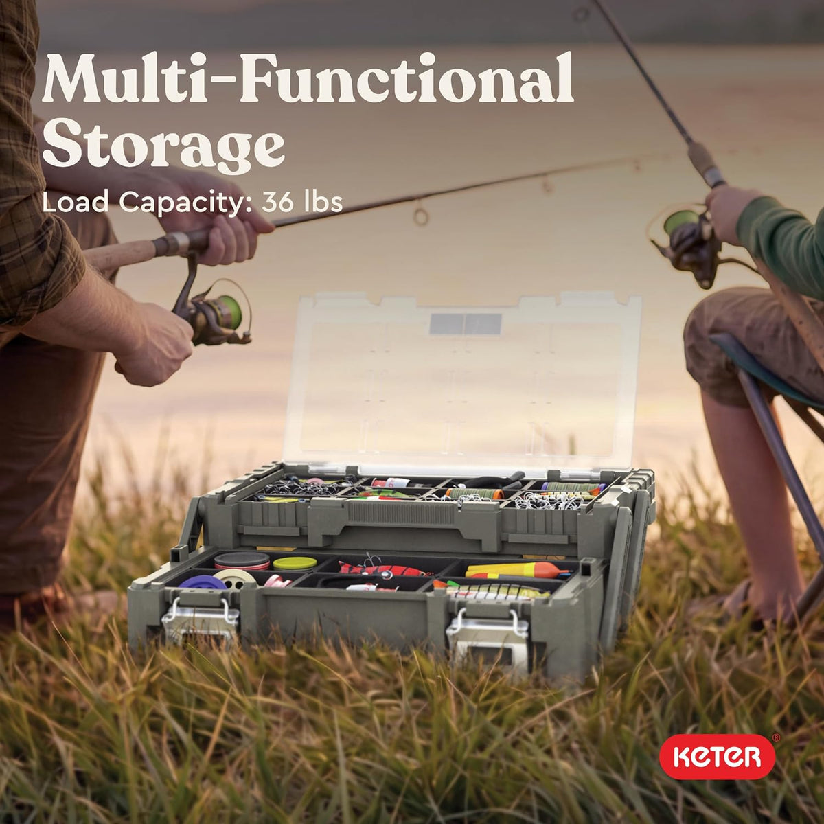 18" Camp & Trail Gear Organizer, Heavy-Duty Cantilever Storage Box