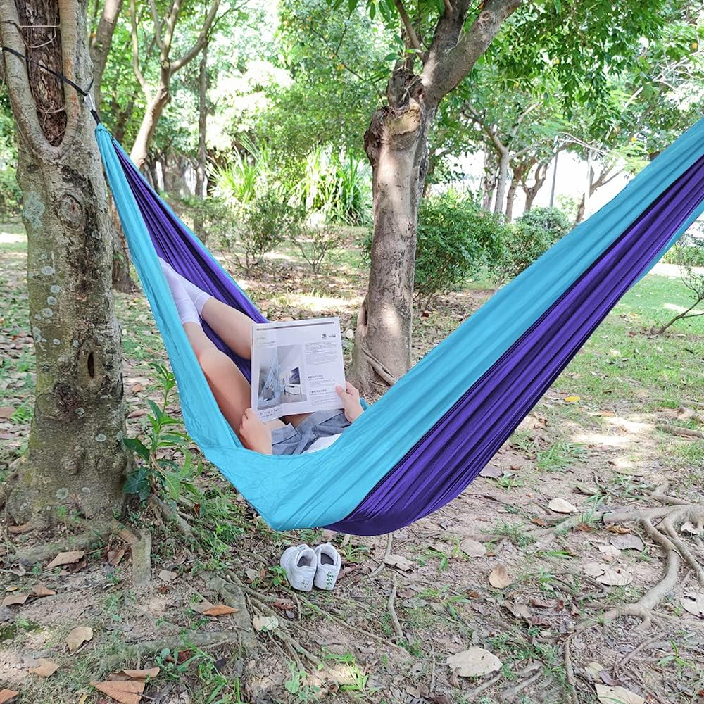 Forbidden Road Camping Hammock 400lbs Capacity Portable Hammock for Outside, Backyard, Travel, Backpacking, Beach