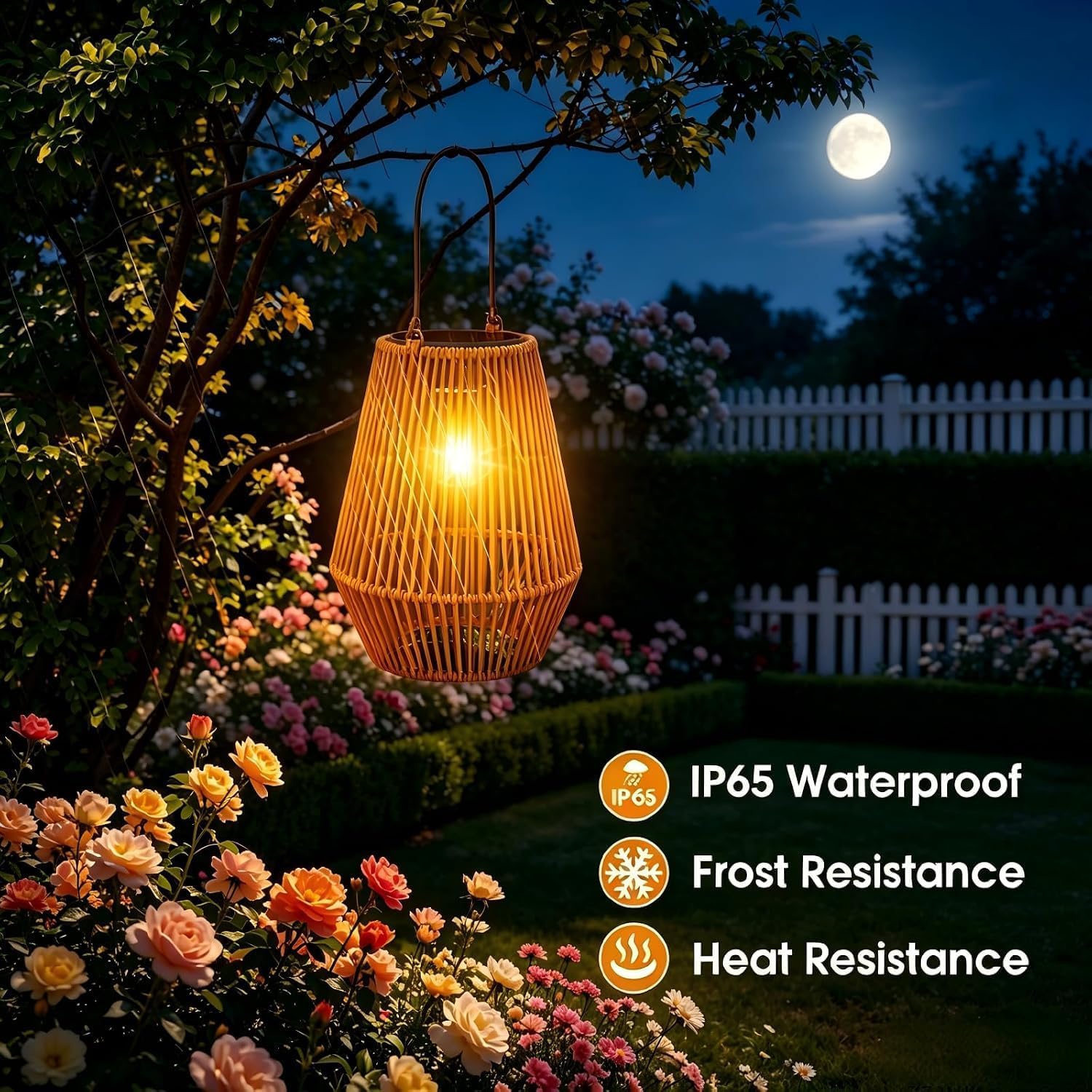 Solar Lanterns Outdoor Waterproof, KagoLing Solar Lanterns Outdoor Gifts for Women Mom Grandma Hanging Solar Lights Outdoor Garden Decor for Outside, Yard, Patio, Porch, Trees, Pathway, Lawn, 2 Pack