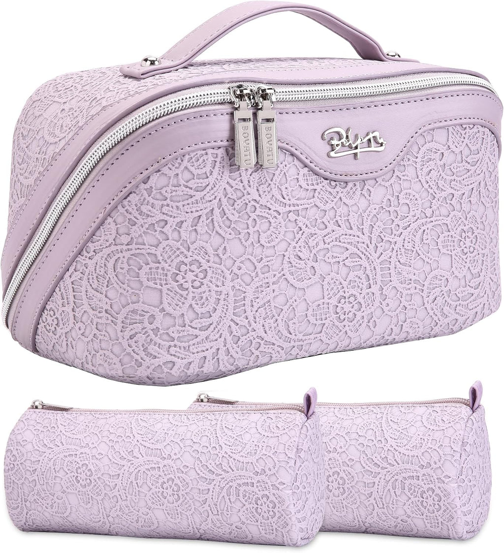 BOYATU Travel Makeup Bags Cosmetic Organizer Bag: 3-Set Make up Bag