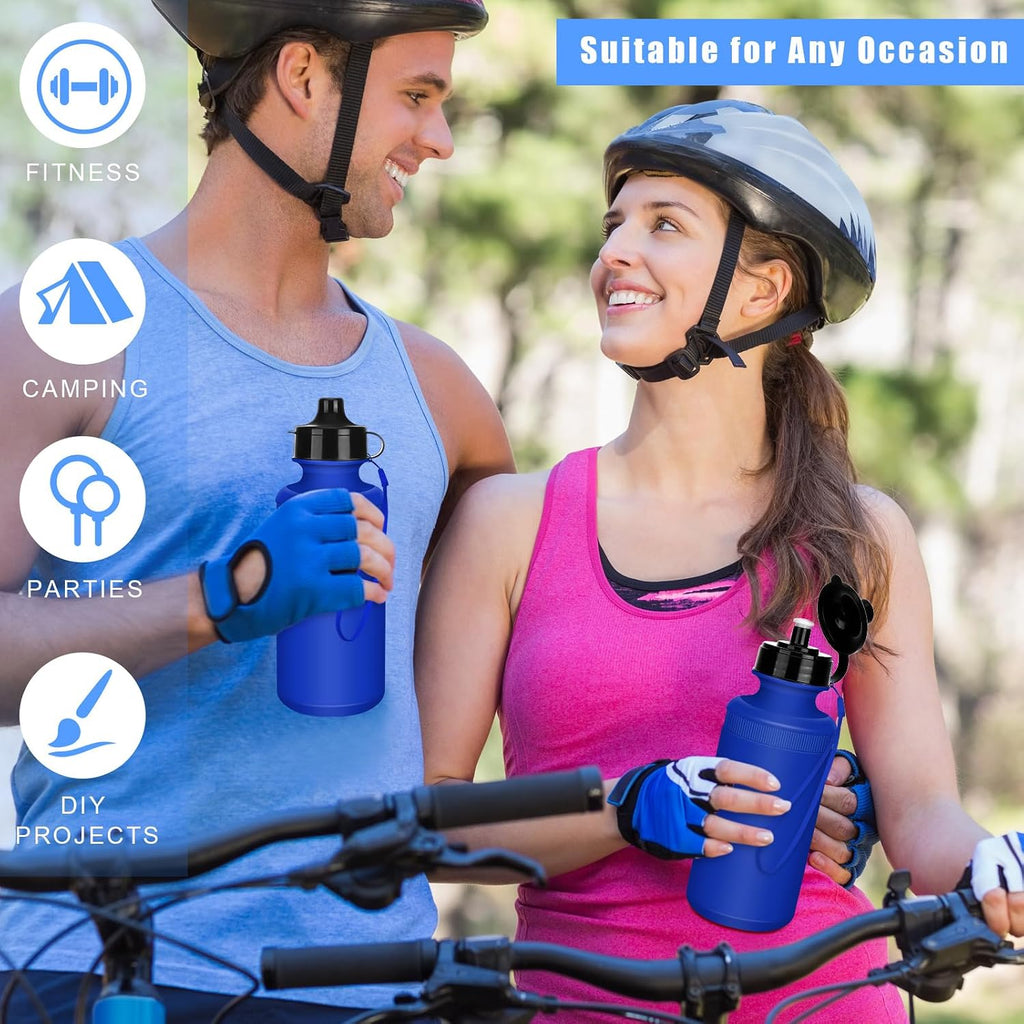 Ziliny 72 Plastic Sports Water Bottles Bulk for Kids 20 Oz