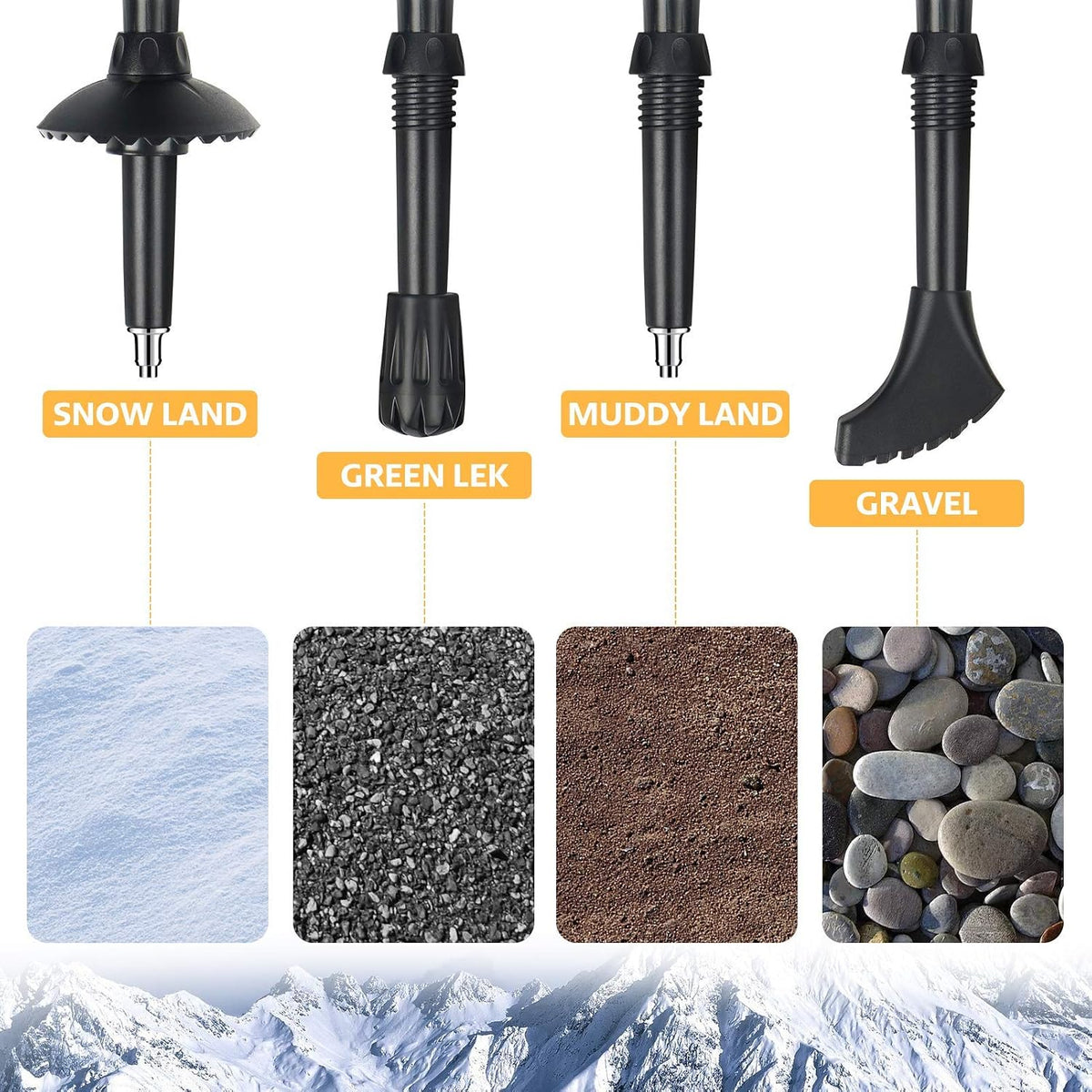Covacure Hiking Poles Collapsible Lightweight-Aluminum 7075 Trekking Poles