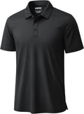 TACVASEN Men's Polo Shirts Short Sleeve Dry Fit Collared Golf Shirt