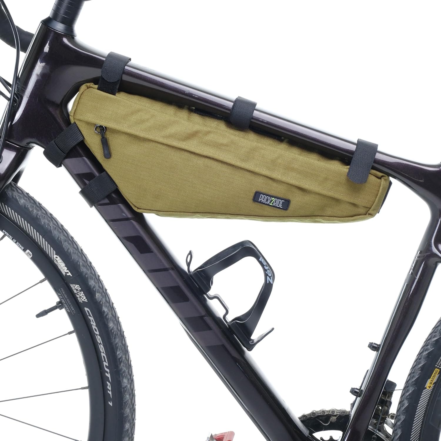 PACK2RIDE Mira Bike Frame Bag - Water Resistant, Durable Cordura Fabric & Bicycle Equipment Bag - Biking Storage, Bikepacking Pouch, Road for Cycling Adventures