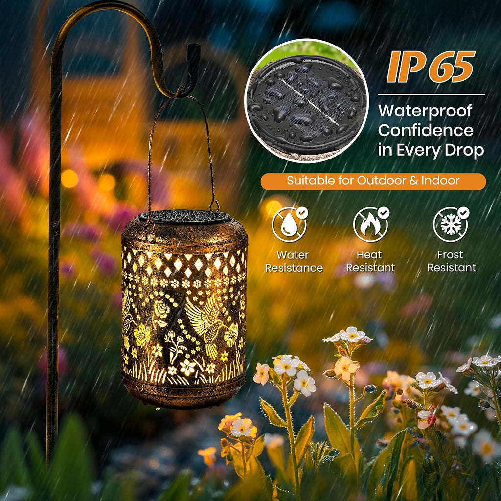Hummingbird Gardening Gifts Solar Garden Decor Outdoor Lanterns 1 Pack