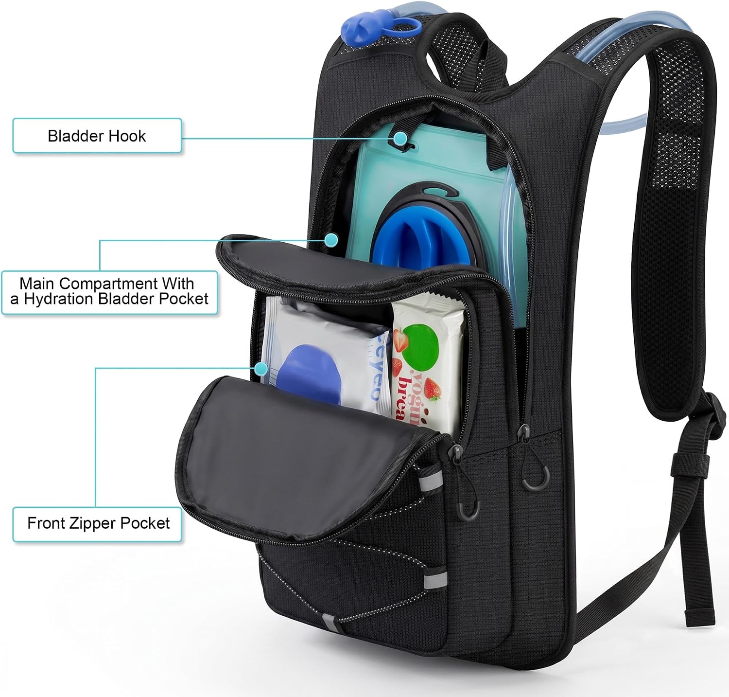 MIYCOO Hydration Backpack - Hiking Water Backpack with 2L Water Bladder