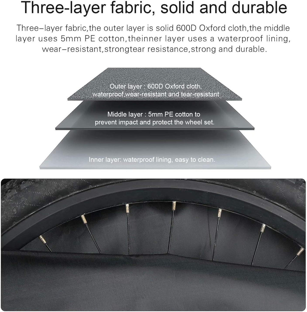 Rhinowalk Bike Wheel Bag Wheelset Carrying Bag 26 to 29 inch MTB Mountain Bike/700C Road Bike Wheel Travel Case