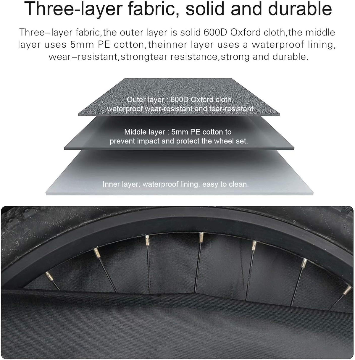 Rhinowalk Bike Wheel Bag Wheelset Carrying Bag 26 to 29 inch MTB Mountain Bike/700C Road Bike Wheel Travel Case