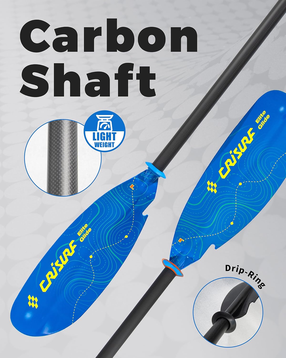 Performance Adjustable Kayak Paddle – Lightweight Carbon Fiber Shaft, Floating Design, Tool-Free Length & Blade Angle Adjustment, Drip Rings for Kayak & SUP