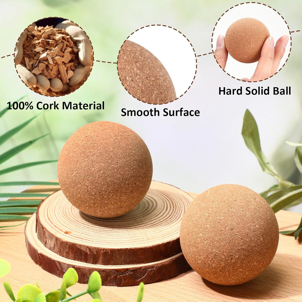 Seenelling 20 Pcs Cork Massage Ball Myofascial Release Therapy, 2 Inch