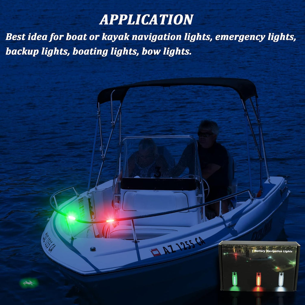 Kayak Navigation Lights Stern Lights Battery Operated, Waterproof Kayak Lights For Night Kayaking, Paddle Board Lights, Marine Safety Lights For Pontoon Boat, Bass Boat, Dinghy