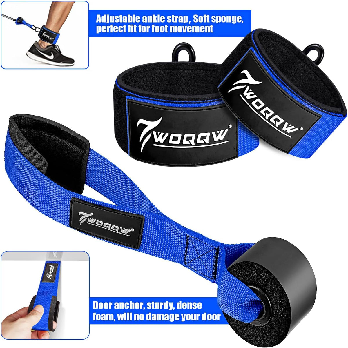 WOQQW Heavy Resistance Bands for Working Out, 350lbs/450lbs Exercise Bands with Handles, Workout Bands Set for Men, Fitness Weight Bands for Muscle Strength Training,Stretching,Slim,Home Gym Equipment