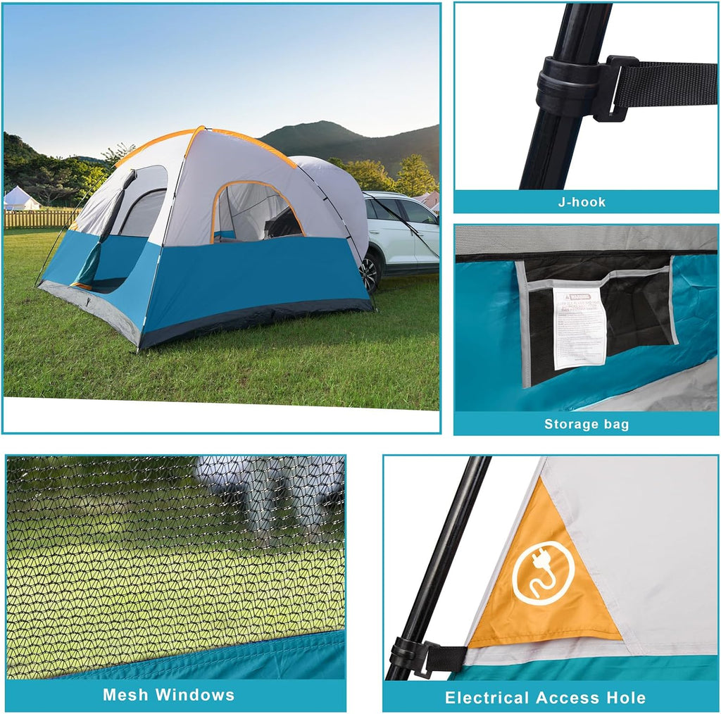 UNP SUV Dome Tent for Camping Outdoor 6 Person Car Camping Tent