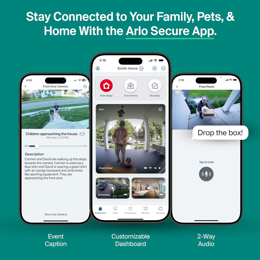 Arlo Essential Outdoor Pan Tilt Zoom Security Camera 2K Wired - 2-Cam | 360° pan & 180° tilt; Outdoor camera; Person, vehicle, package & pet detection; Auto motion tracking; 1-mo Secure plan incl.